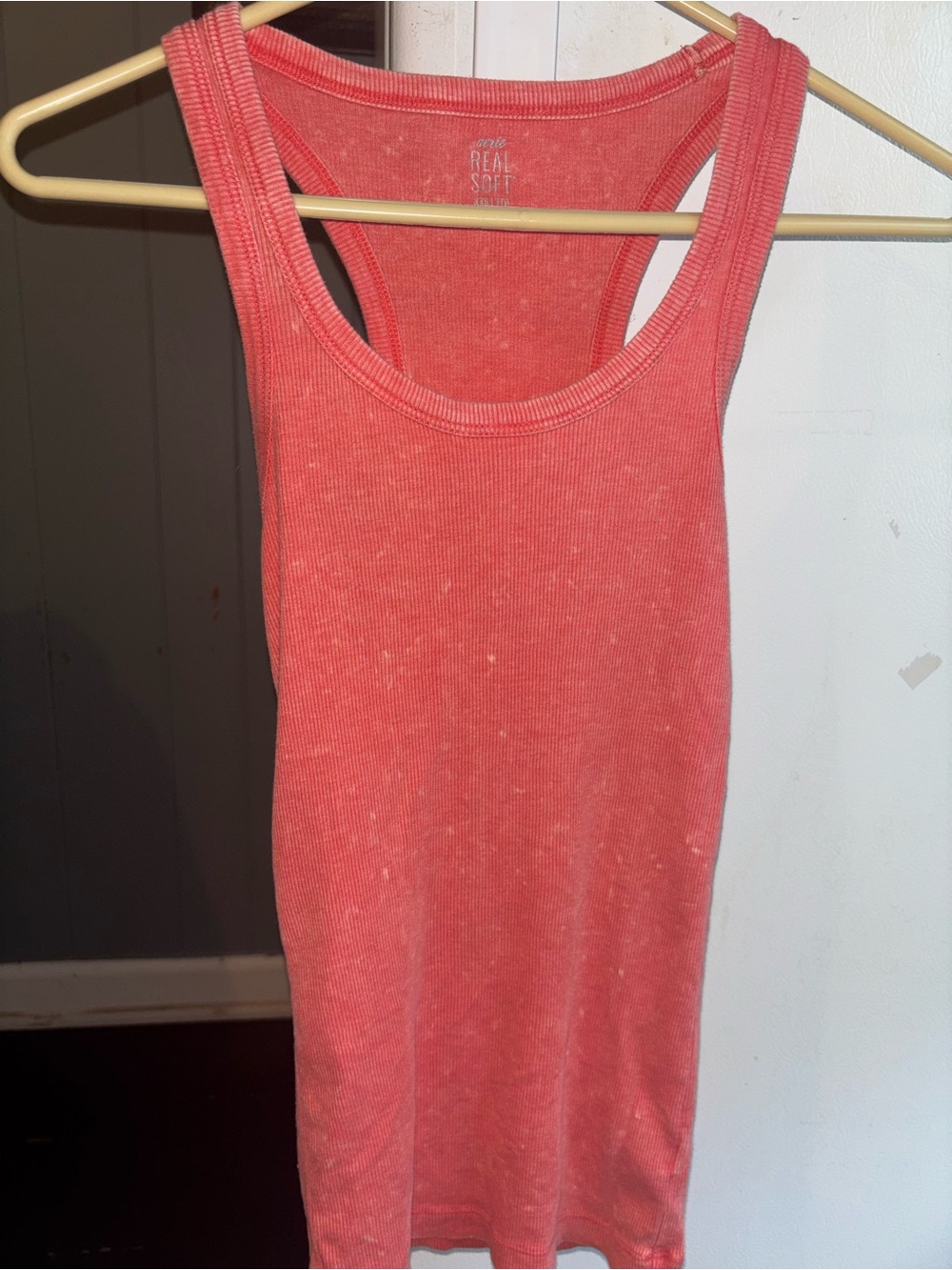 Aerie Soft Ribbed Tank Top - Coral Pink